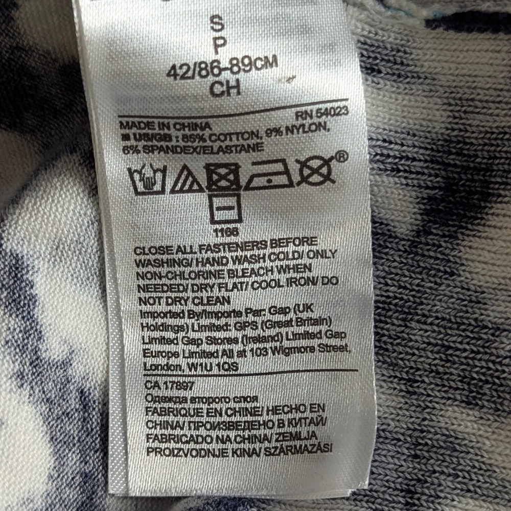 Banana Republic Sz Small Cardigan Stretch Cardigan Blue White Classic Preppy - Picture 10 of 10